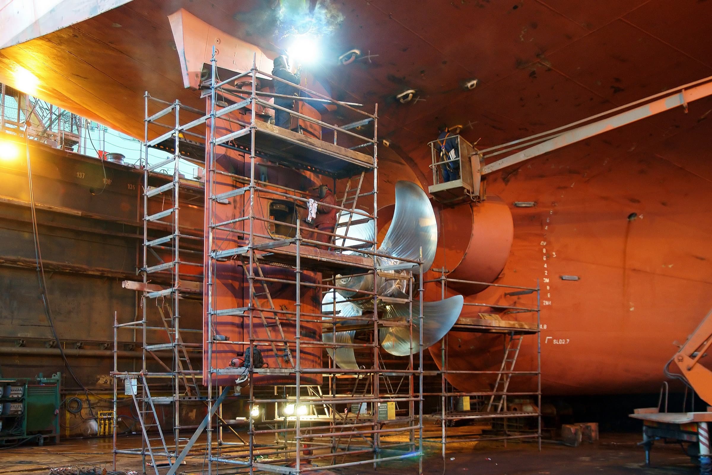 Propeller in drydock